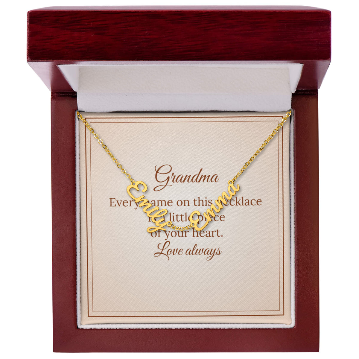 Personalised Multiple Name Necklace – Grandma