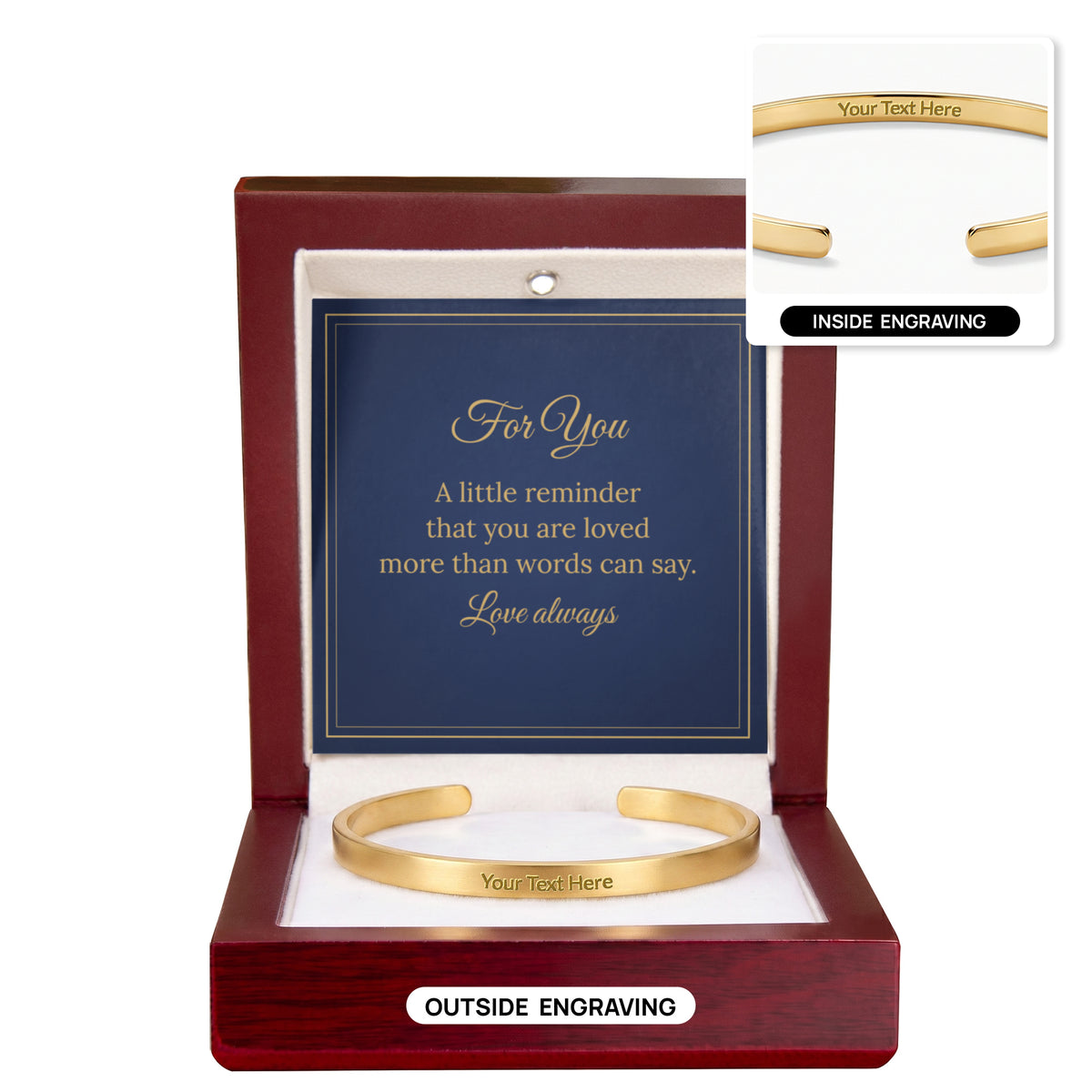 Personalised Engraved Cuff Bracelet