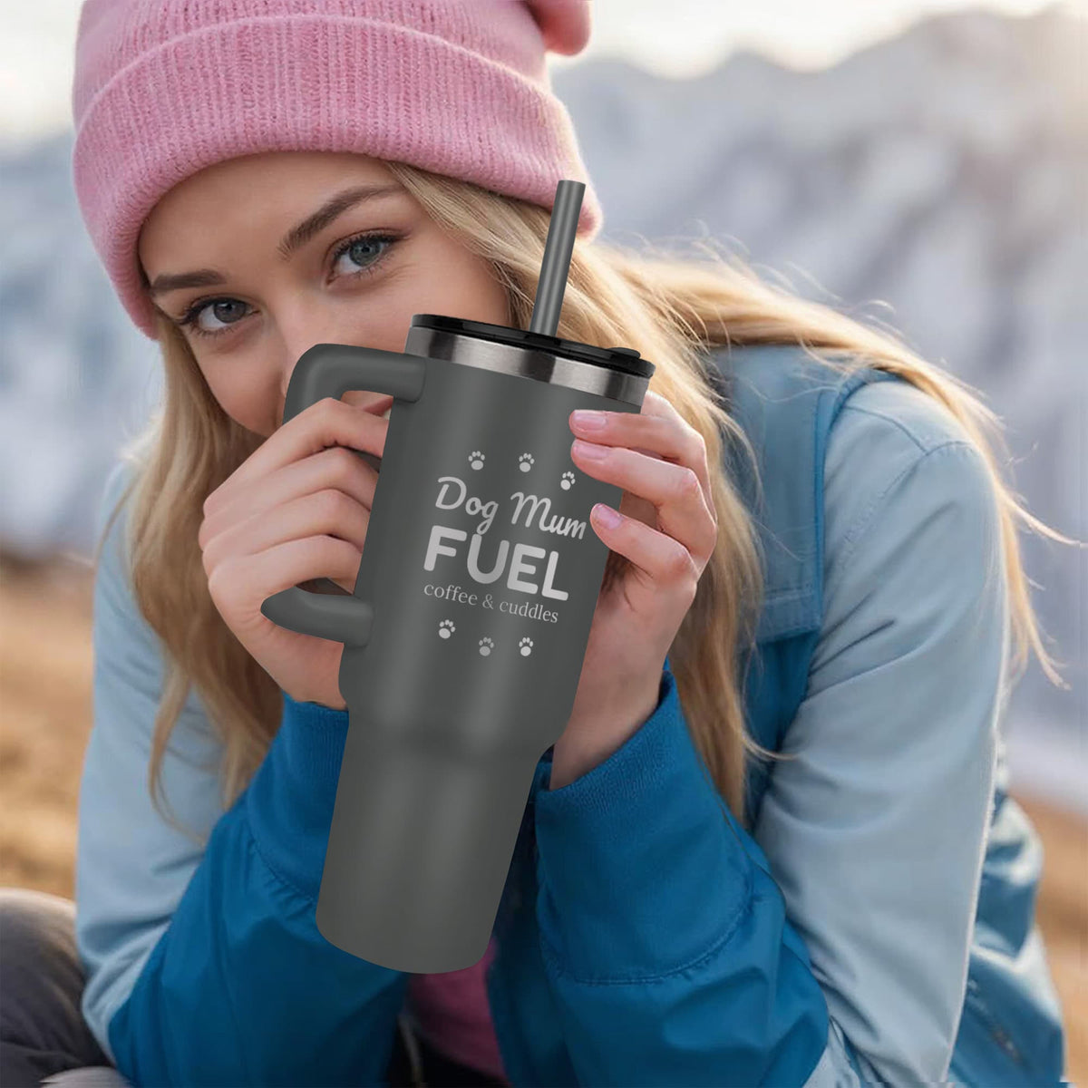 Dog Mum Fuel – Engraved 40oz Tumbler
