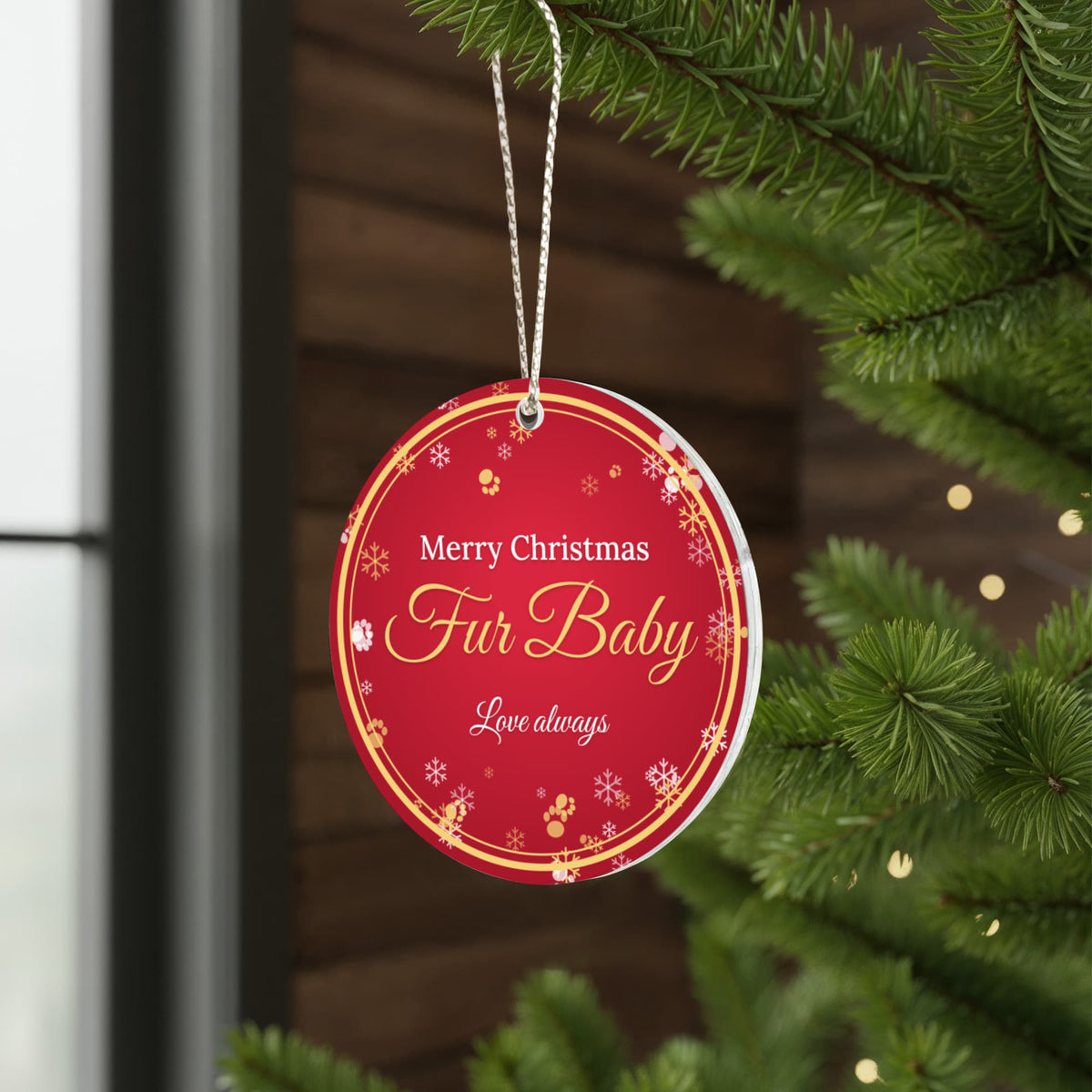 Merry Christmas Fur Baby – Pet Christmas Ornament