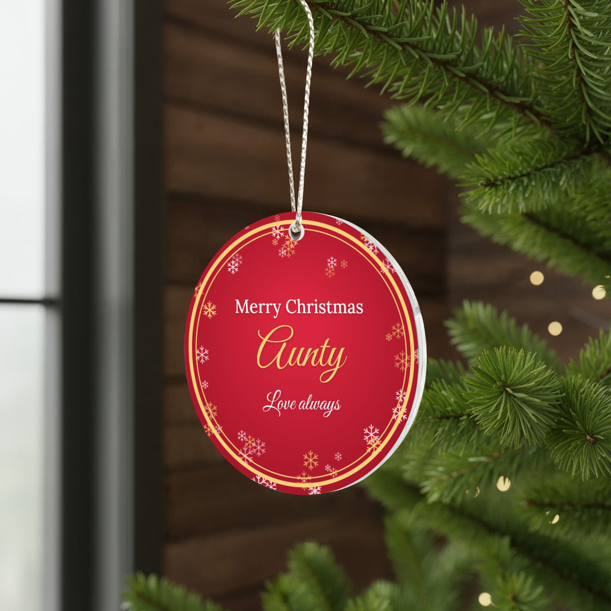 Merry Christmas Aunty – Christmas Ornament