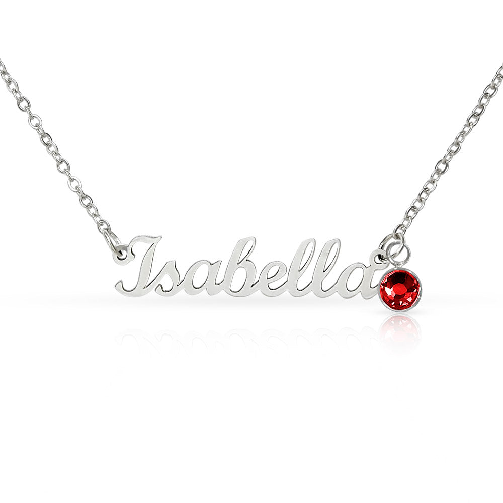 Personalised Birthstone Name Necklace – Daughter
