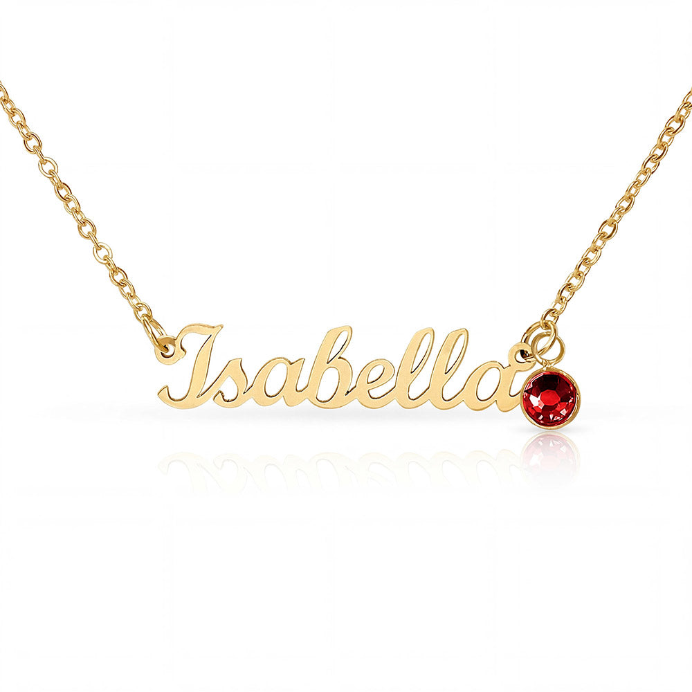 Personalised Birthstone Name Necklace – Daughter