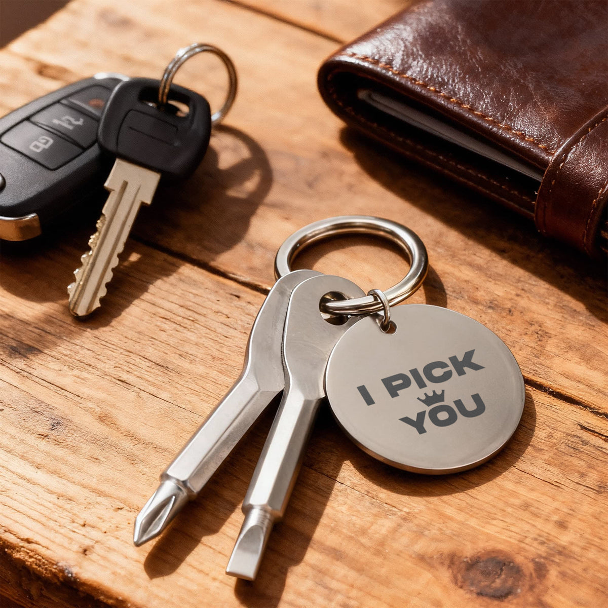 "I Pick You" Personalised Screwdriver Keychain