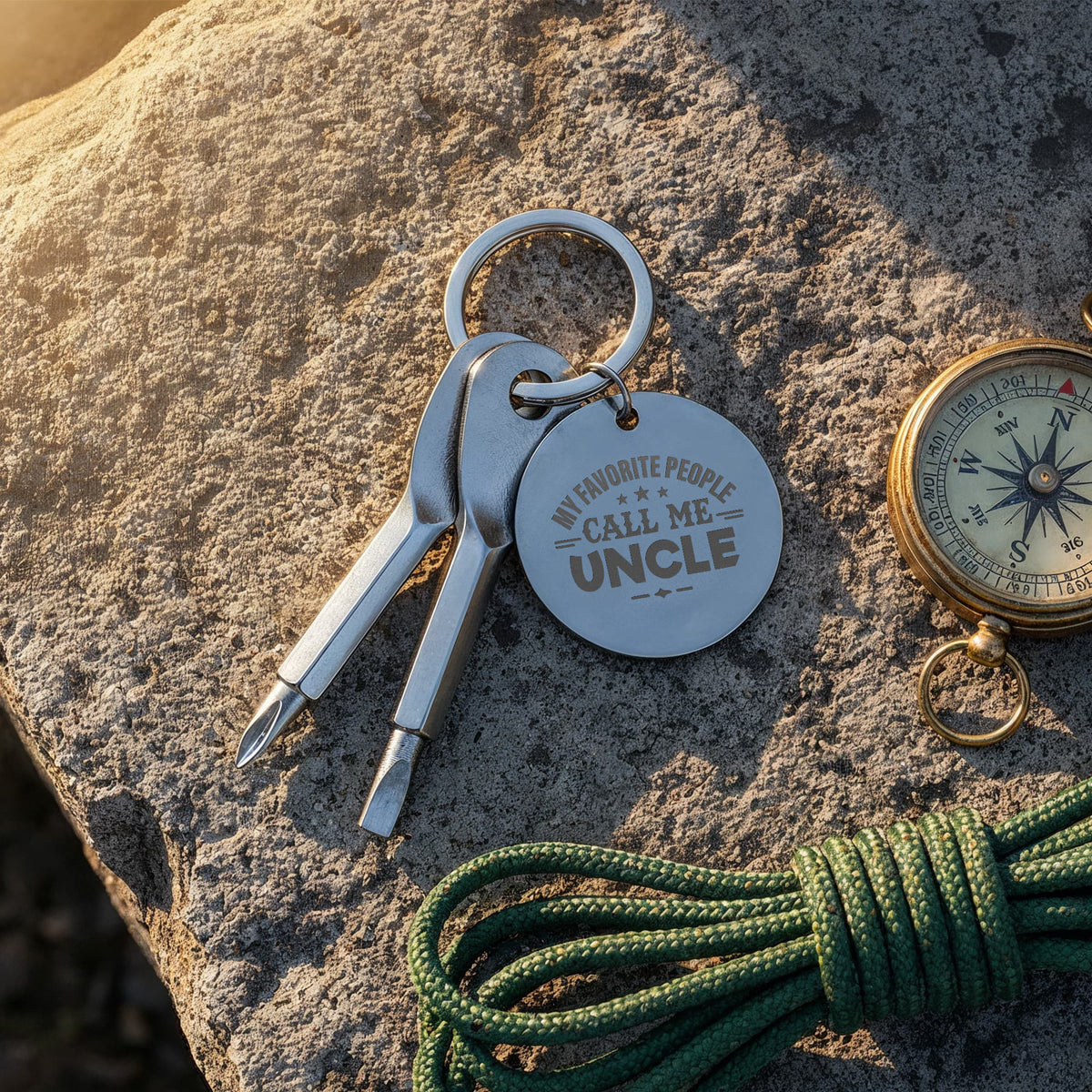 "My Favorite People Call Me Uncle" Personalised Screwdriver Keychain