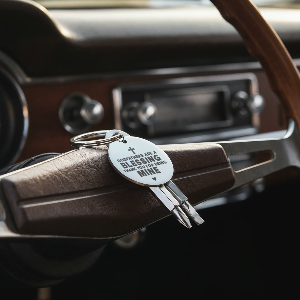 "Godfathers Are A Blessing" Personalised Screwdriver Keychain