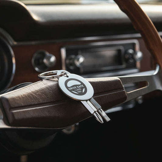 "Drive Safe, I Love You" Personalised Screwdriver Keychain