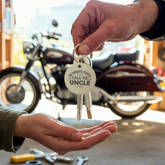 "My Favorite People Call Me Uncle" Personalised Screwdriver Keychain