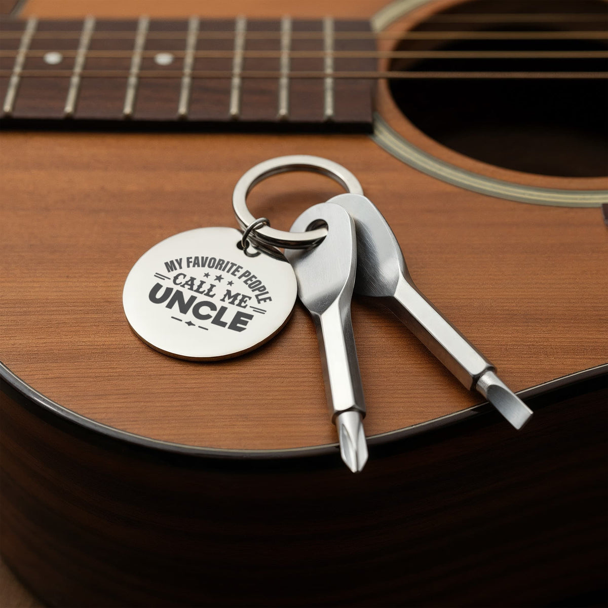 "My Favorite People Call Me Uncle" Personalised Screwdriver Keychain
