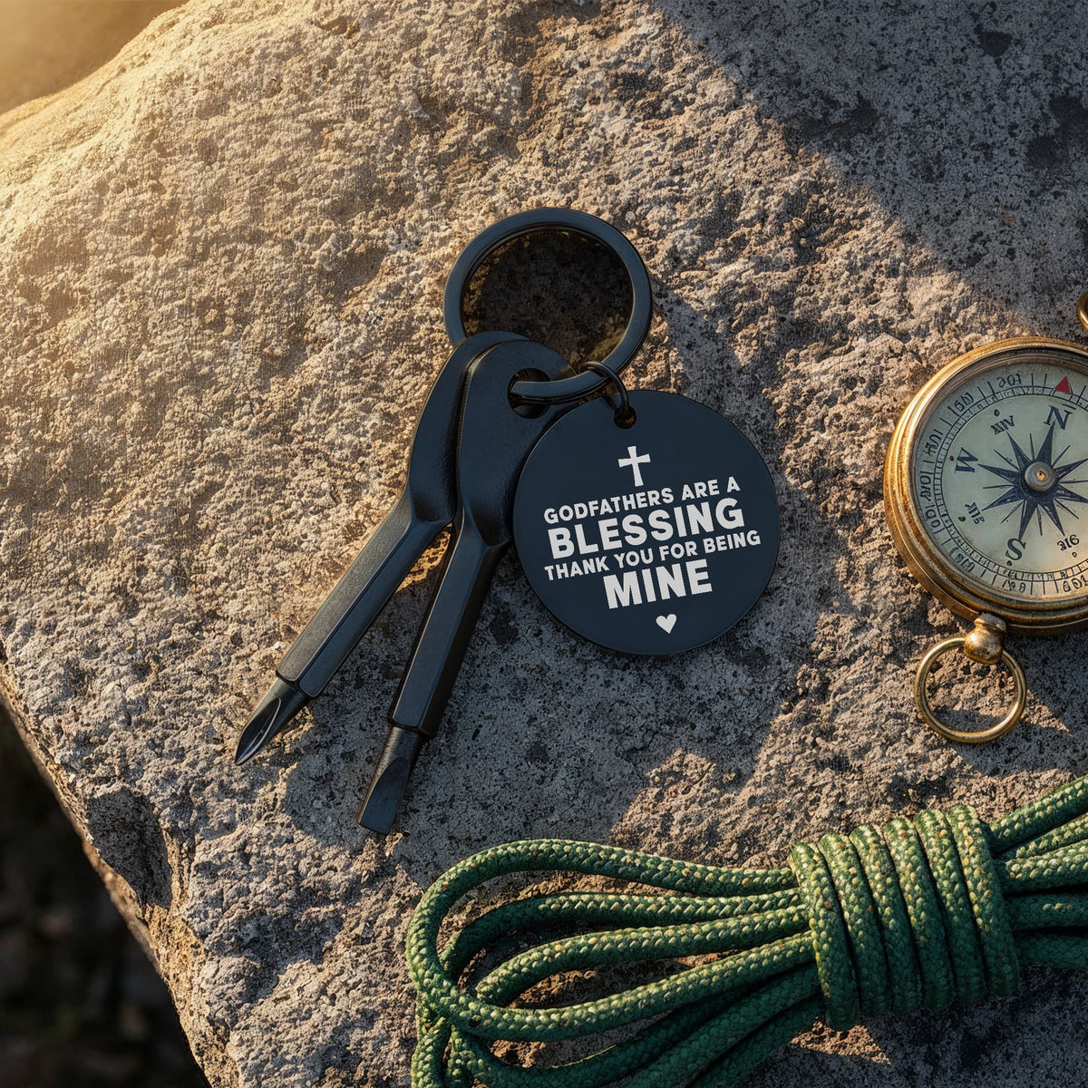 "Godfathers Are A Blessing" Personalised Screwdriver Keychain