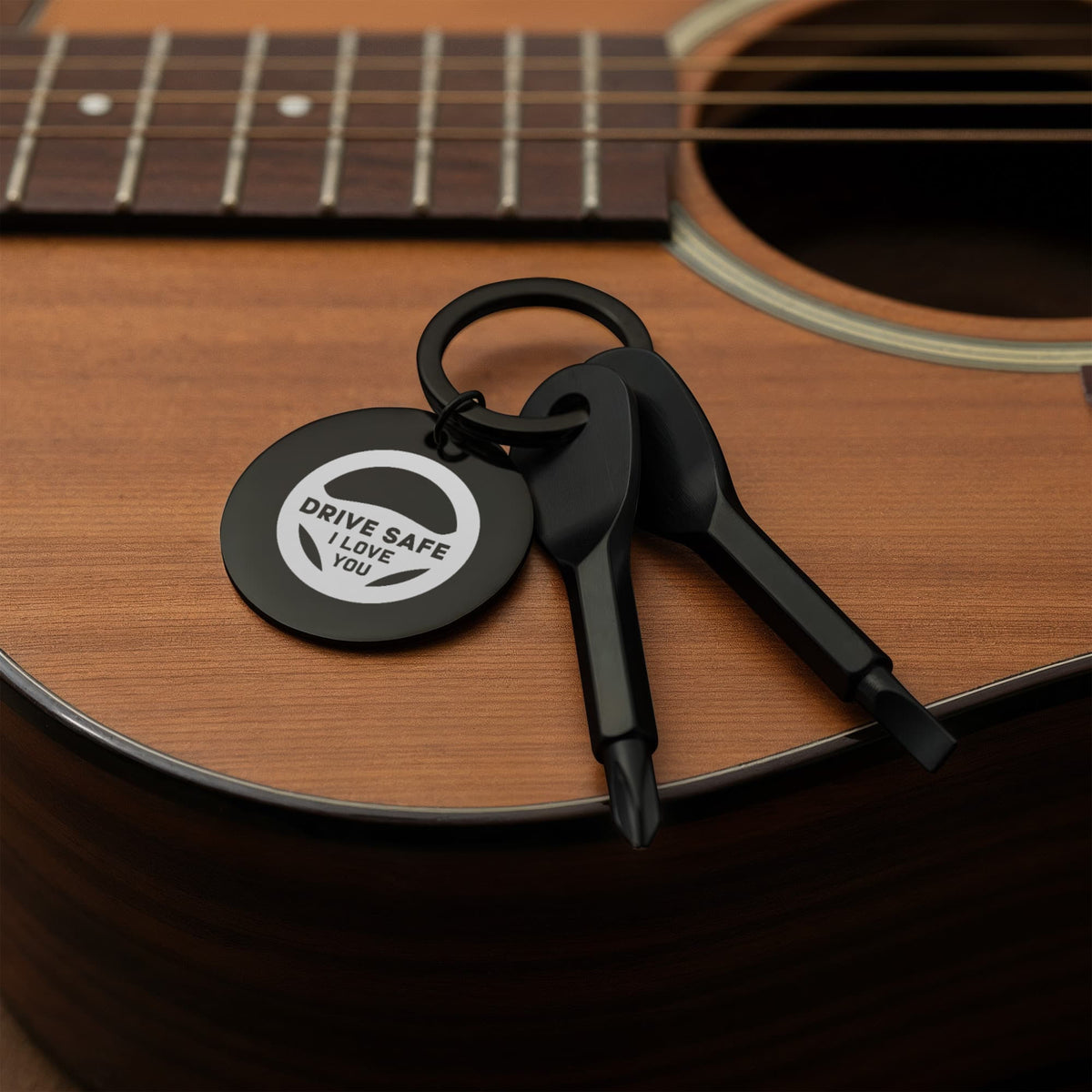 "Drive Safe, I Love You" Personalised Screwdriver Keychain