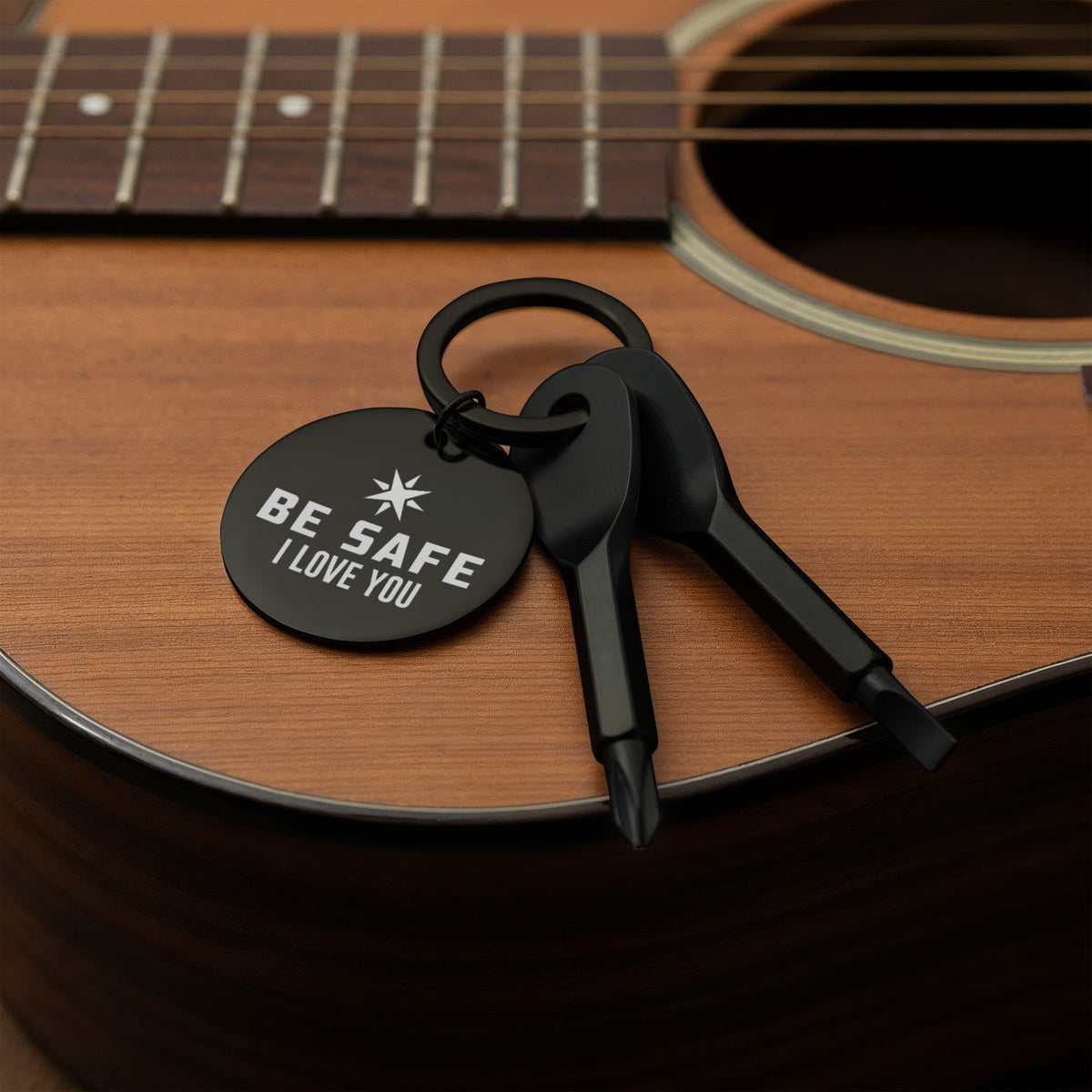 "Be Safe, I Love You" Personalised Screwdriver Keychain