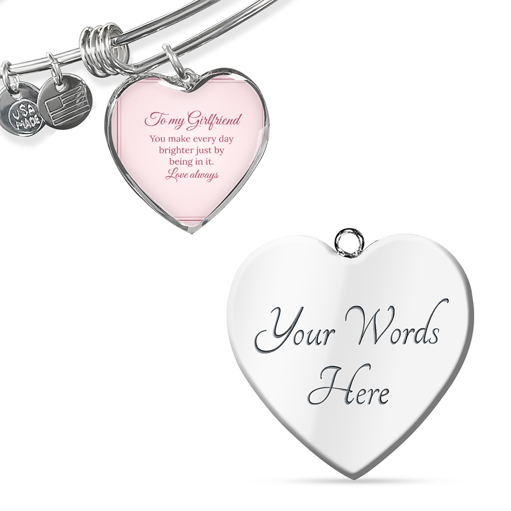 Photo Heart Bangle – Girlfriend