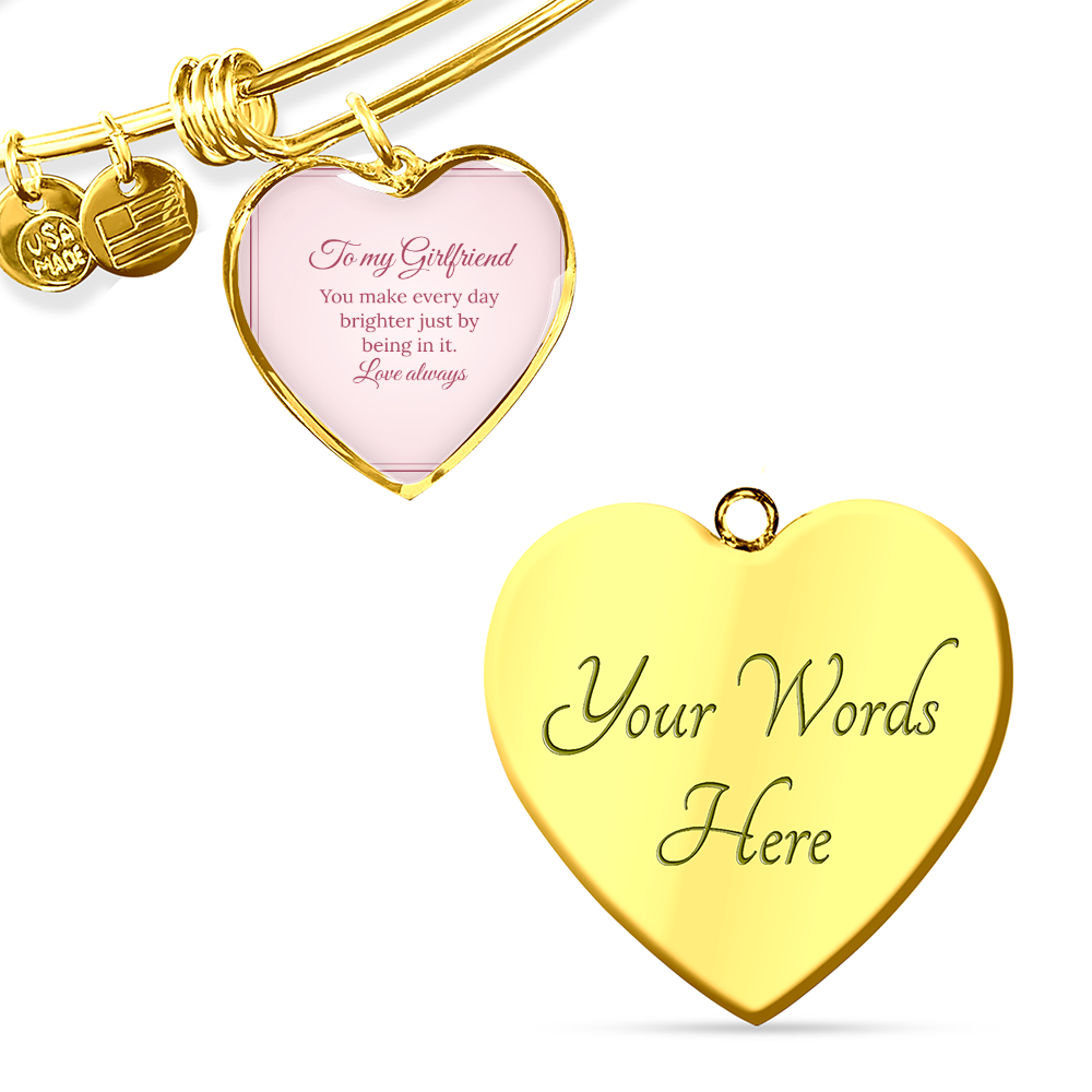 Photo Heart Bangle – Girlfriend