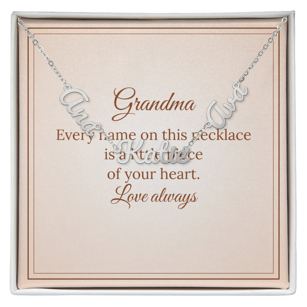 Personalised Multiple Name Necklace – Grandma