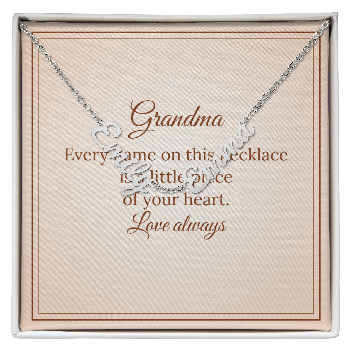 Personalised Multiple Name Necklace – Grandma