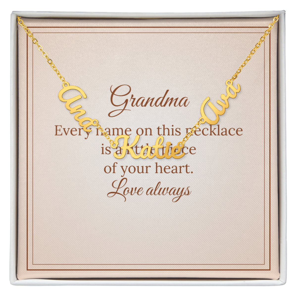 Personalised Multiple Name Necklace – Grandma