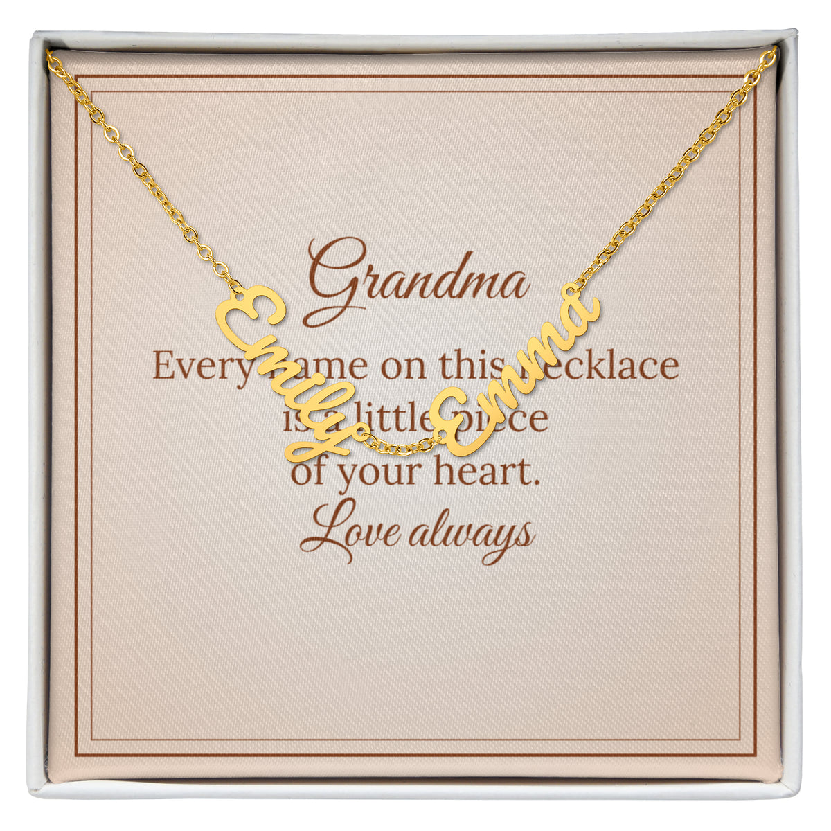 Personalised Multiple Name Necklace – Grandma