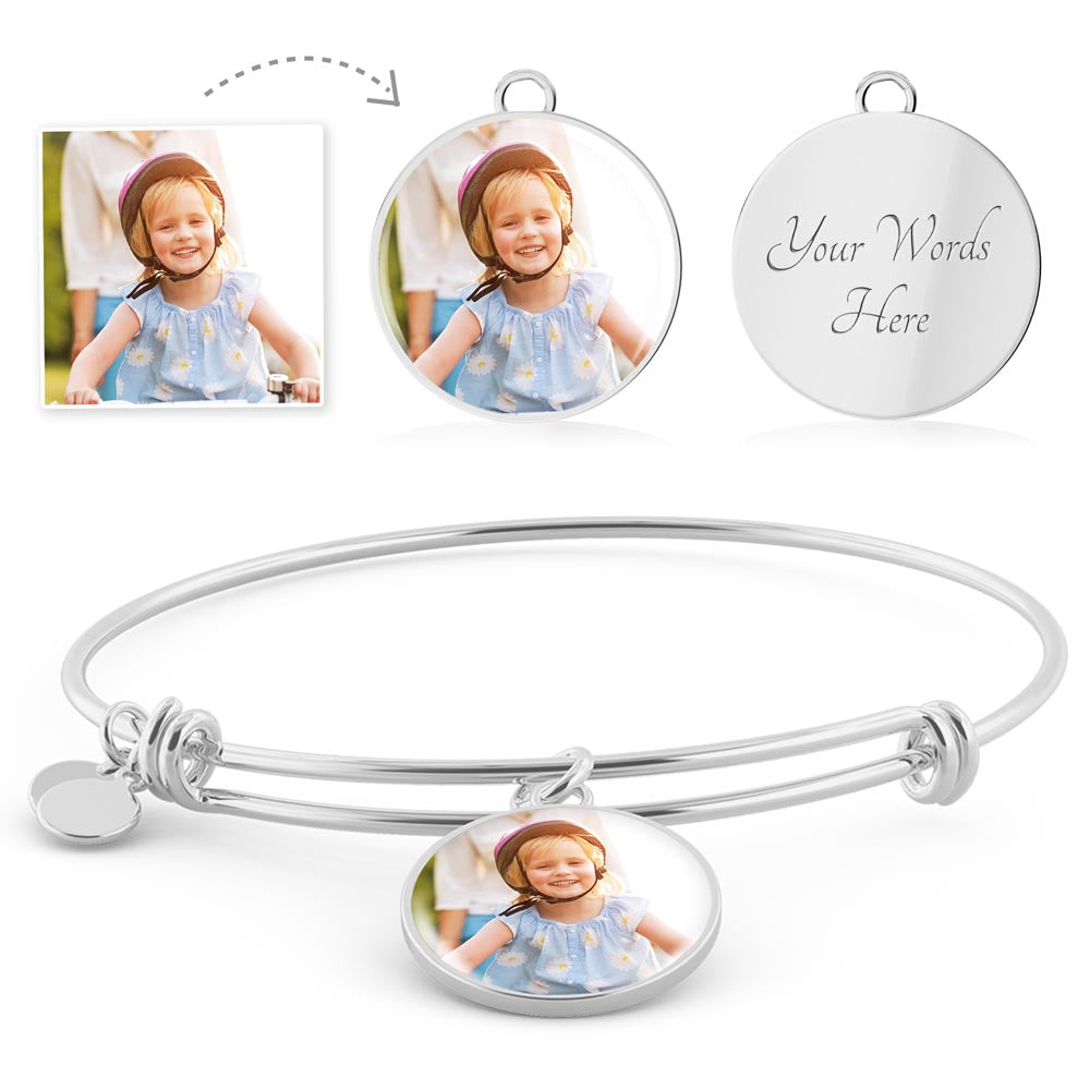 Photo Circle Bangle – Grandma