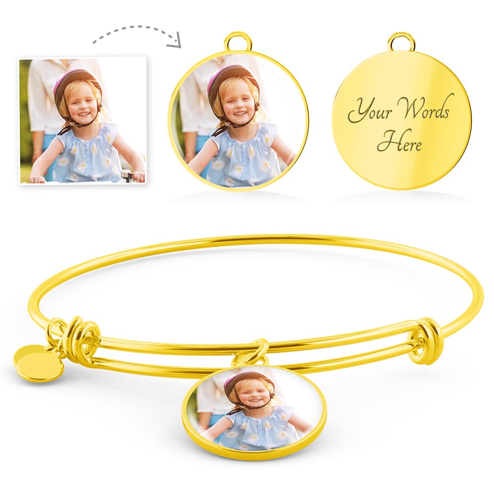Photo Circle Bangle – Grandma