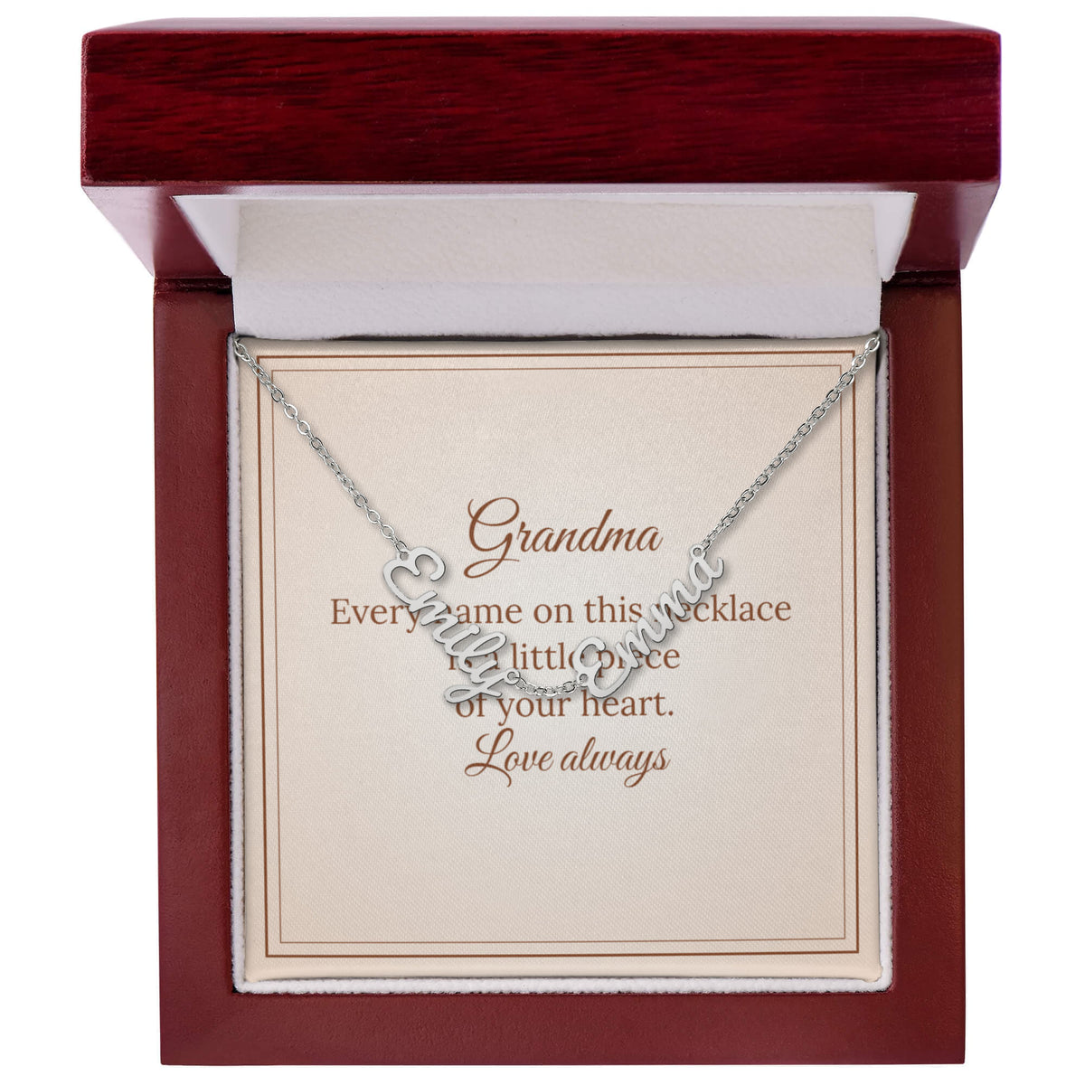 Personalised Multiple Name Necklace – Grandma