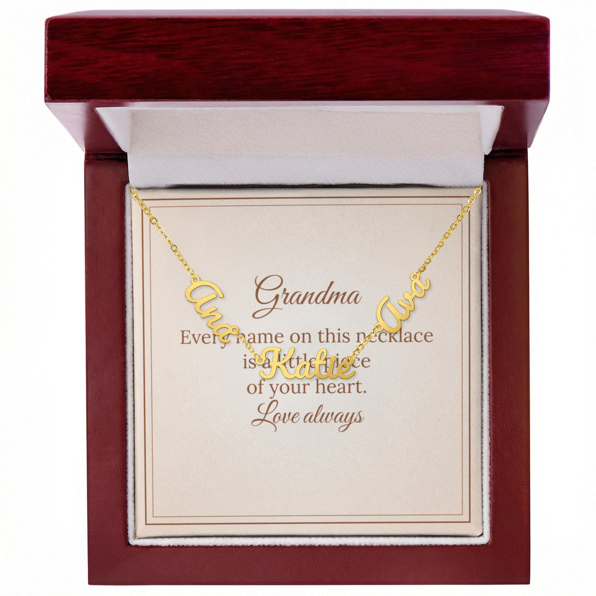 Personalised Multiple Name Necklace – Grandma