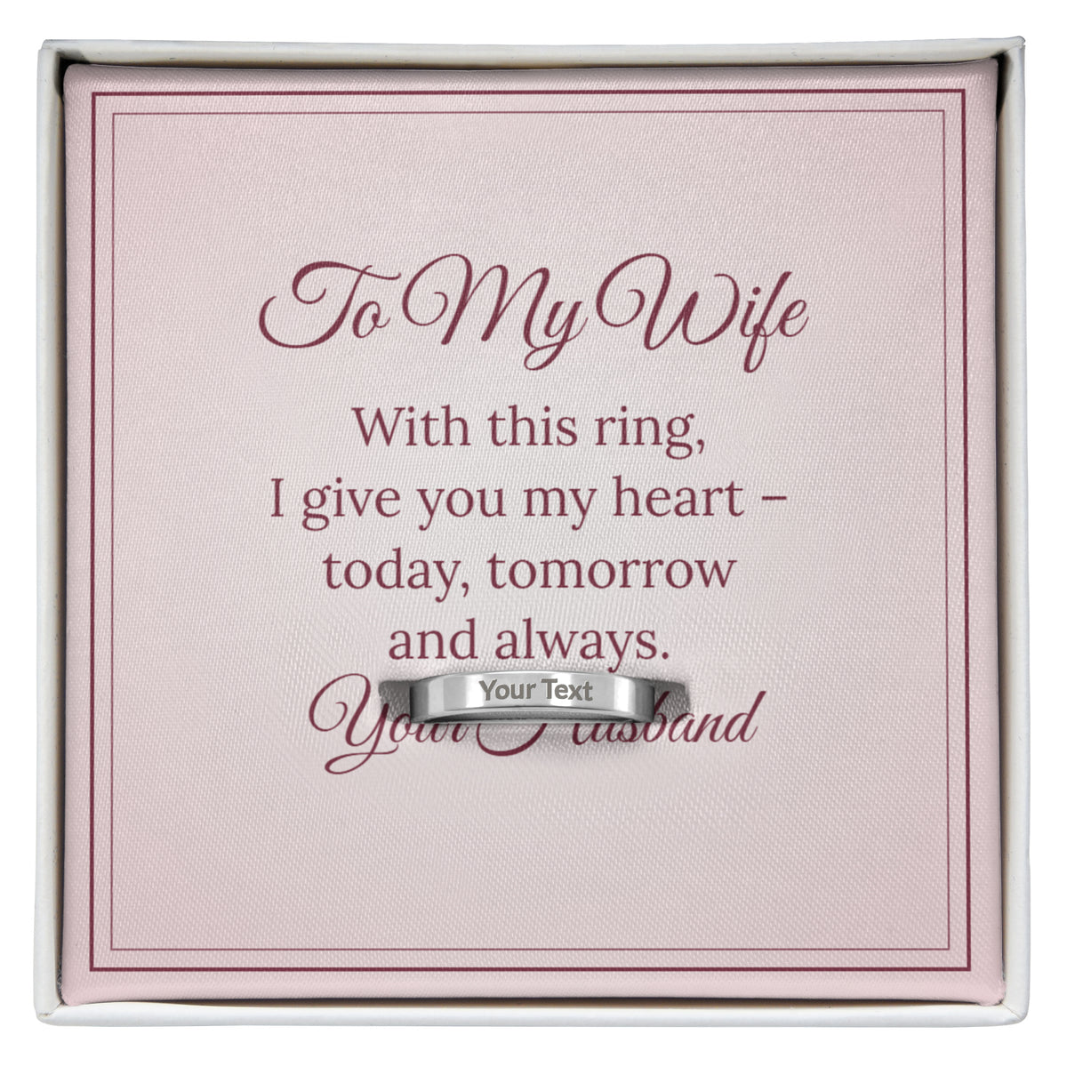 Personalised Engraved Ring – To My Wife