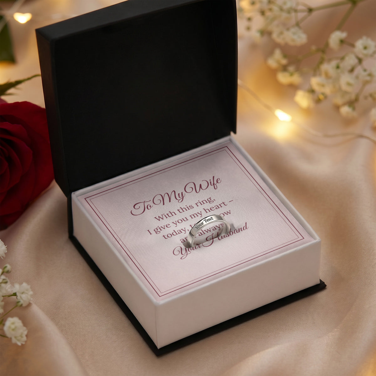 Personalised Engraved Ring – To My Wife