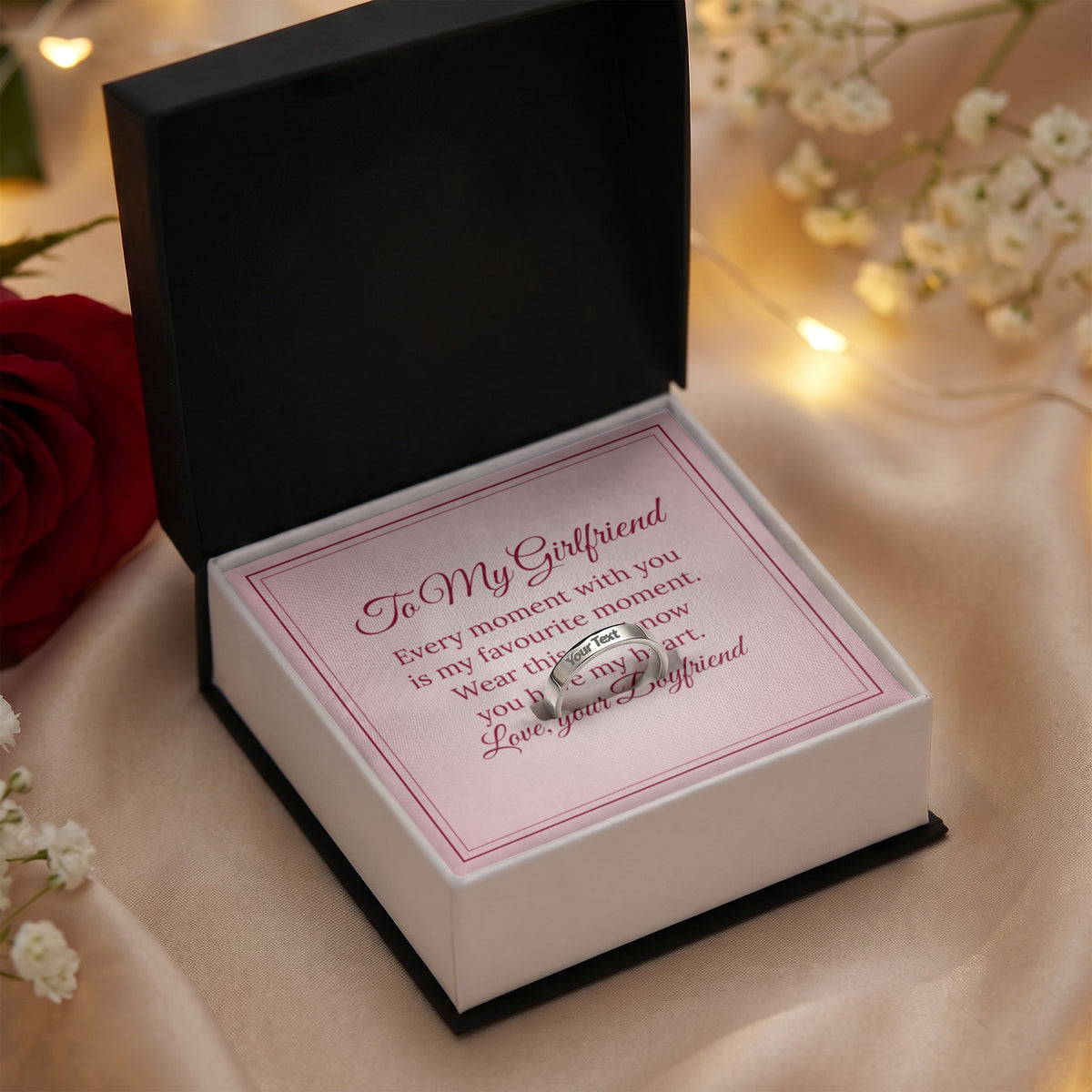 Personalised Engraved Ring – To My Girlfriend