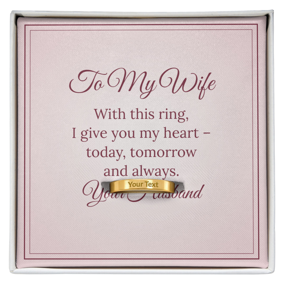 Personalised Engraved Ring – To My Wife