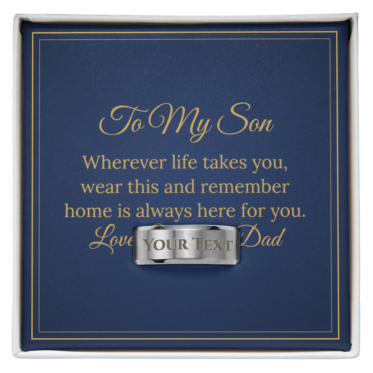 Personalised Engraved Men's Ring – To My Son
