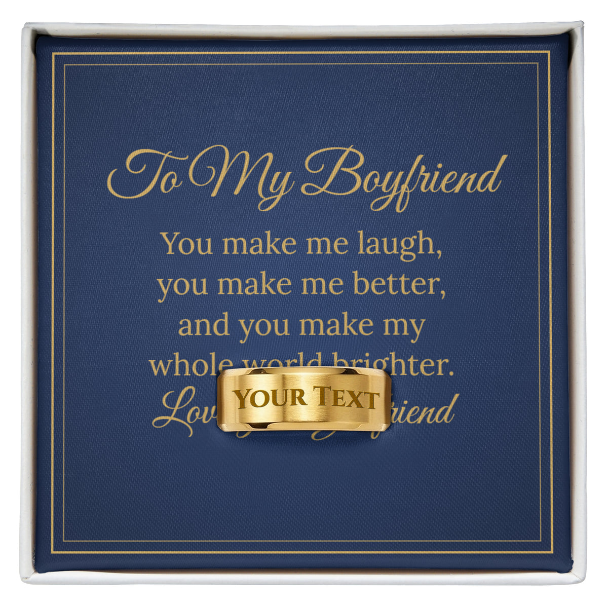 Personalised Engraved Men's Ring – To My Boyfriend