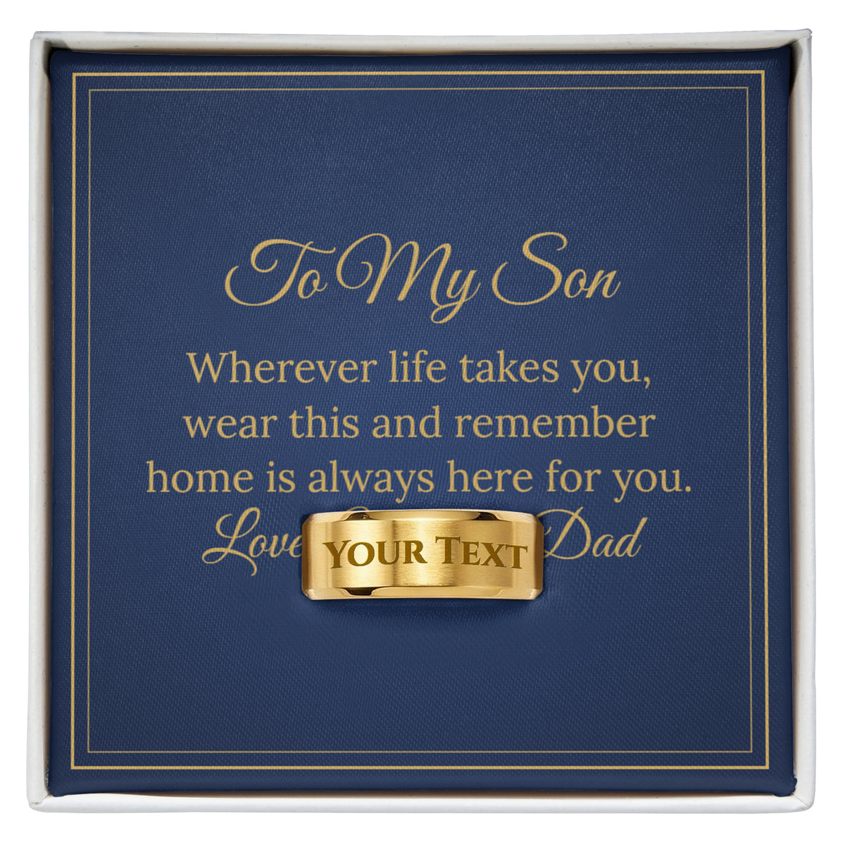 Personalised Engraved Men's Ring – To My Son