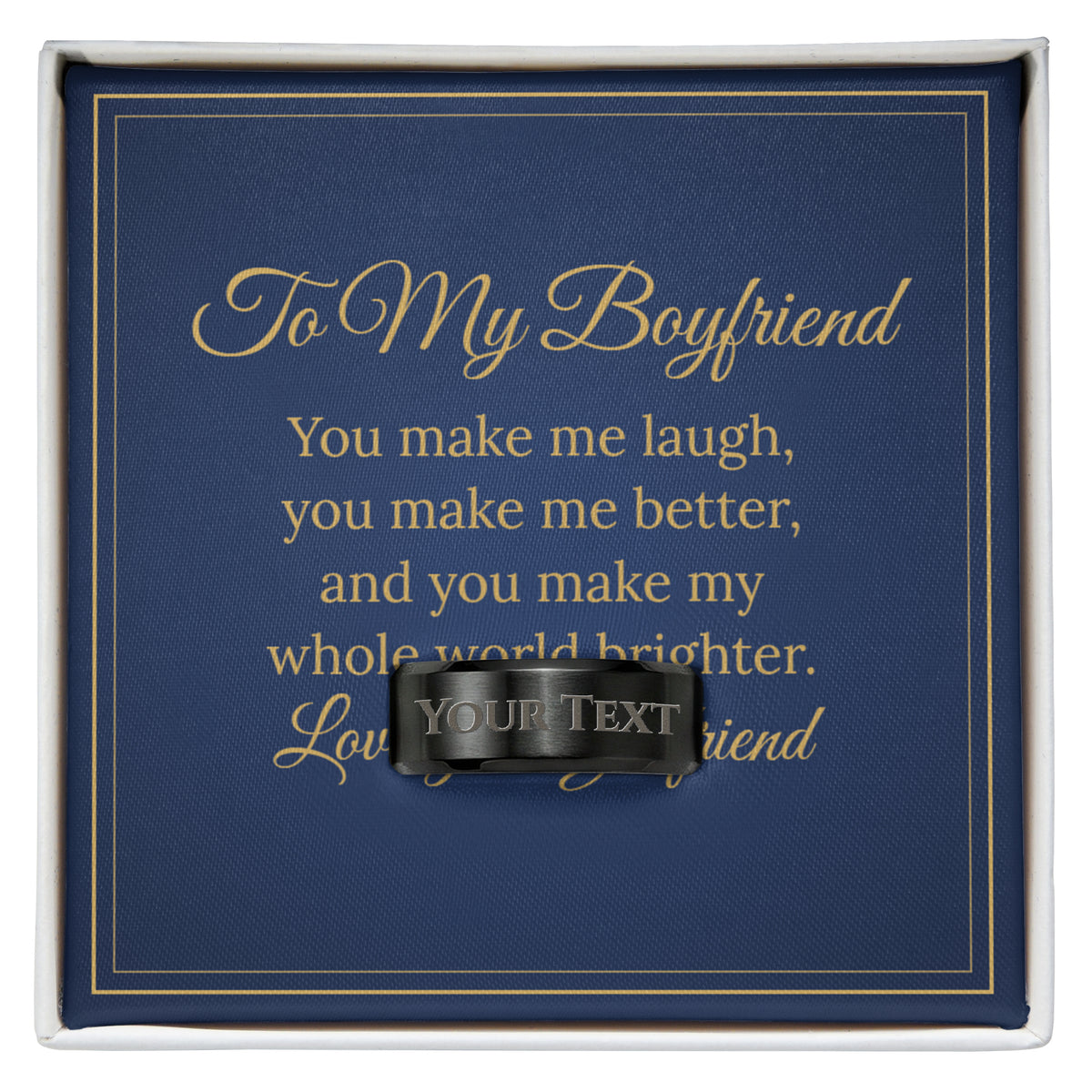 Personalised Engraved Men's Ring – To My Boyfriend