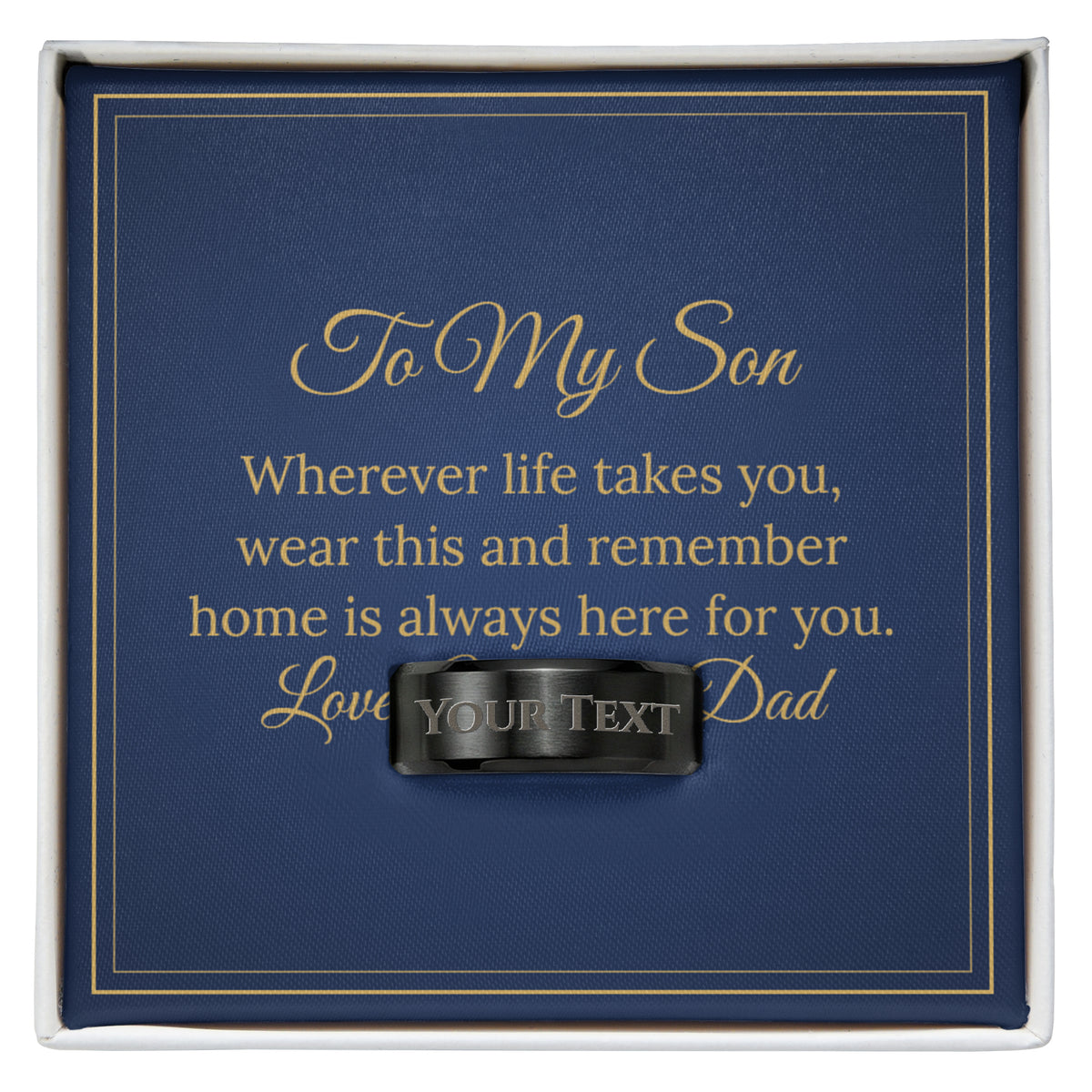Personalised Engraved Men's Ring – To My Son