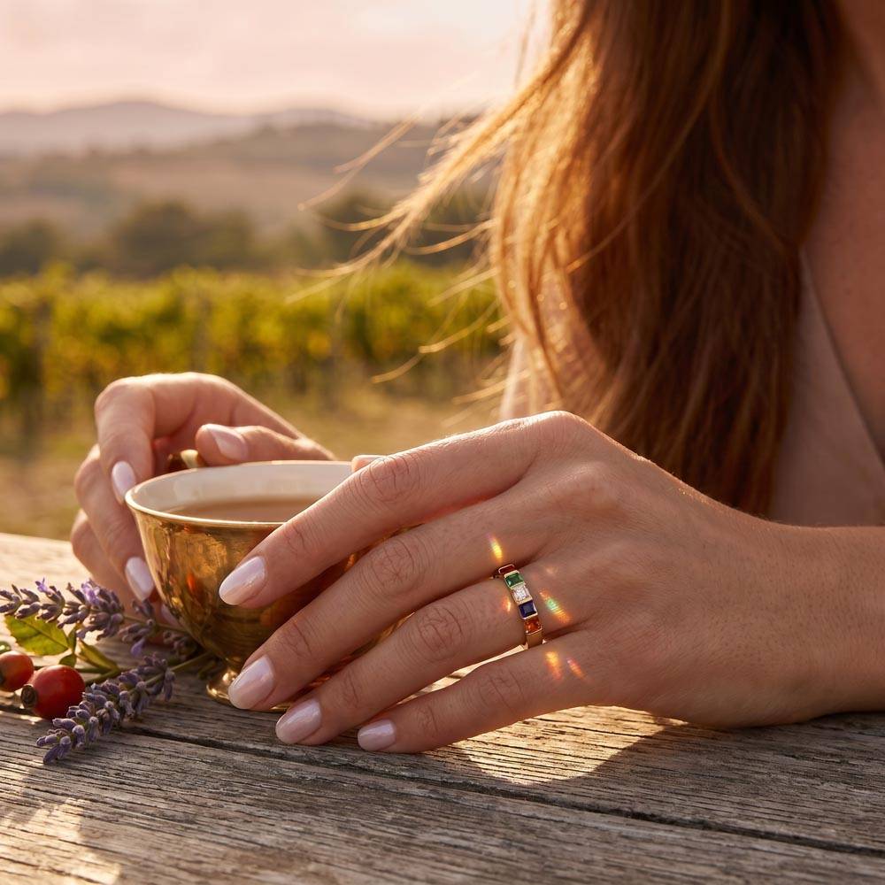 Birthstone Stacking Rings – Grandma