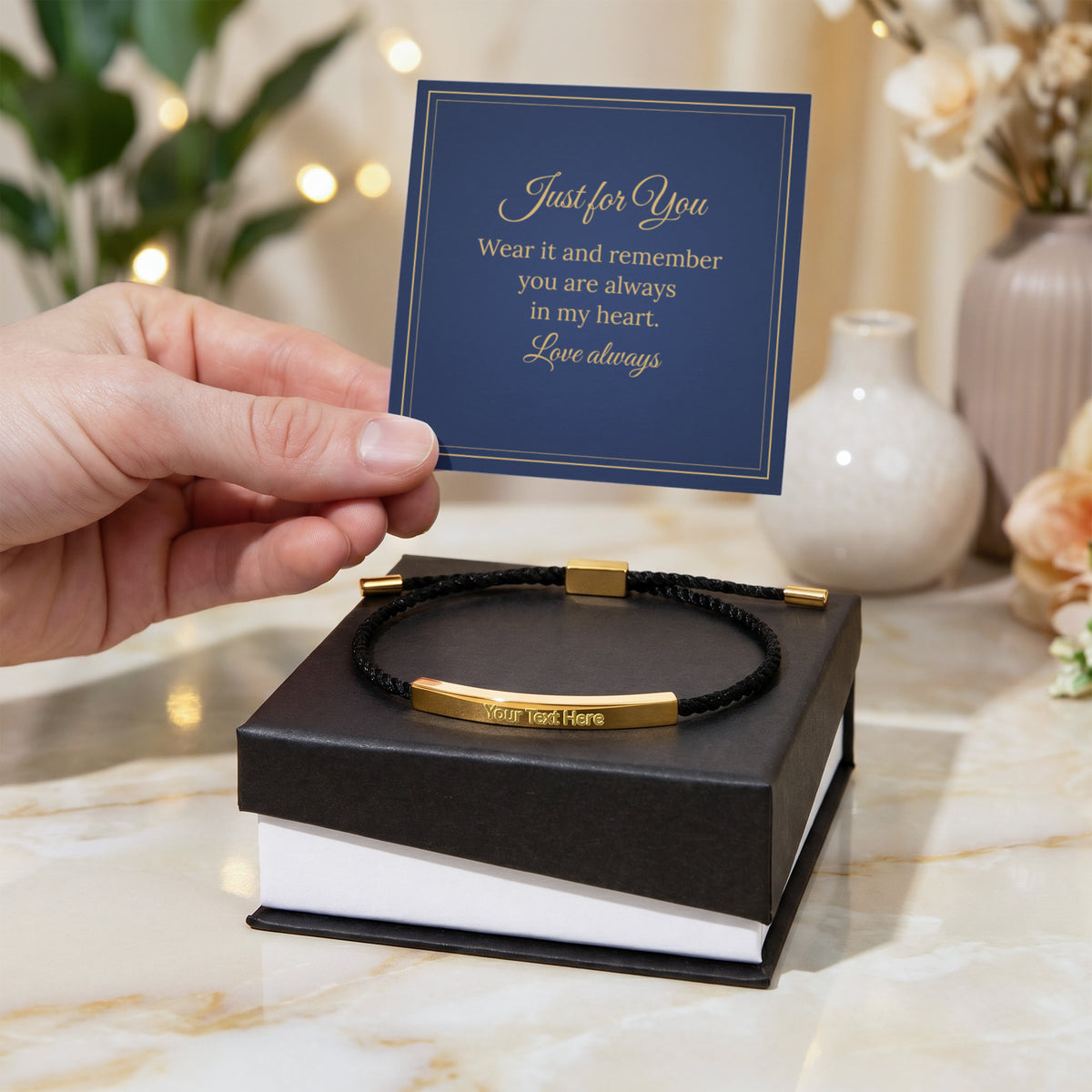 Personalised Engraved Bar Bracelet
