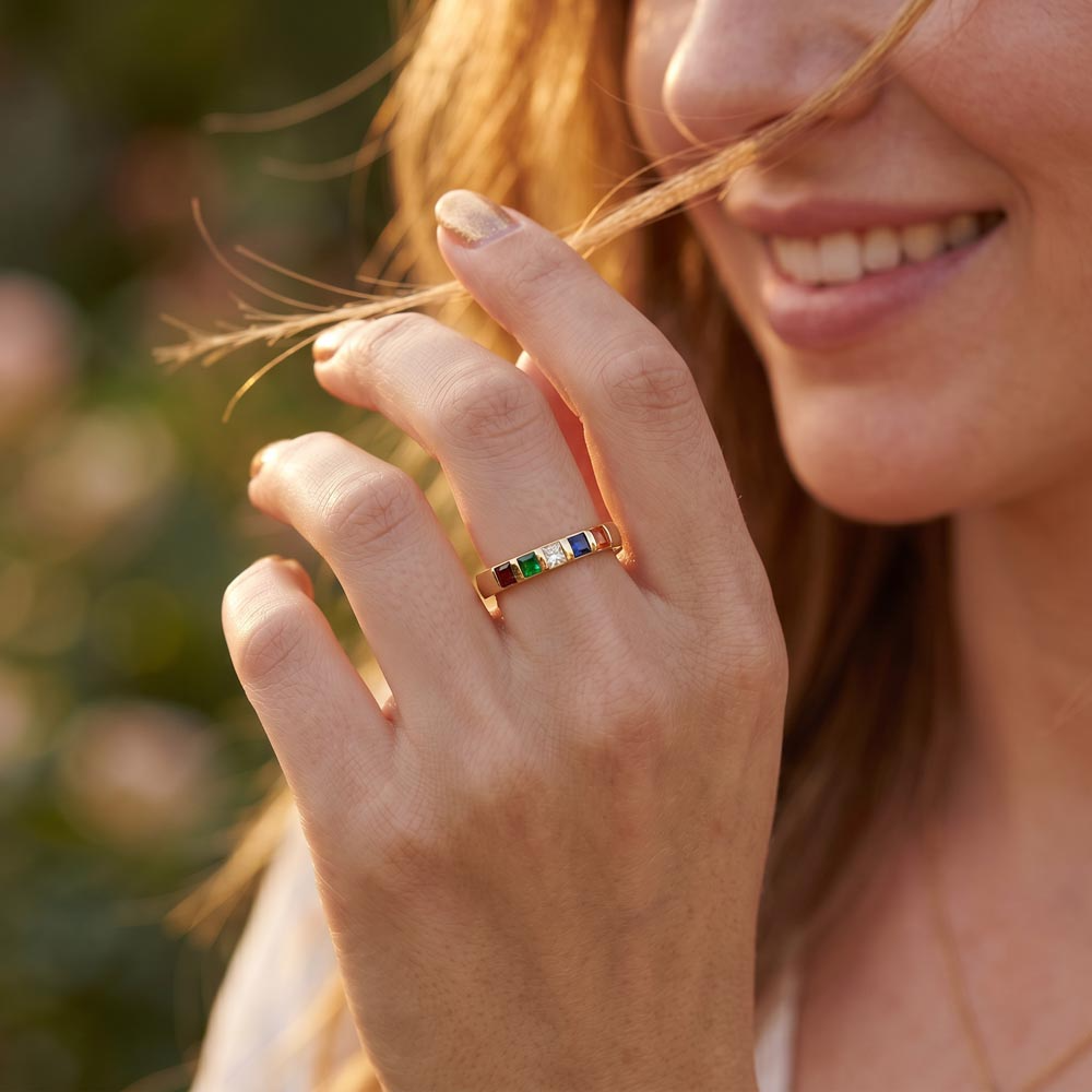 Birthstone Stacking Rings – Grandma
