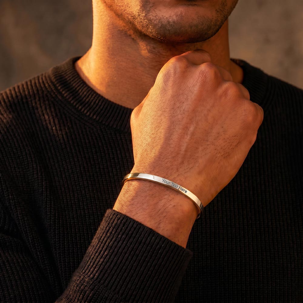 Personalised Engraved Cuff Bracelet