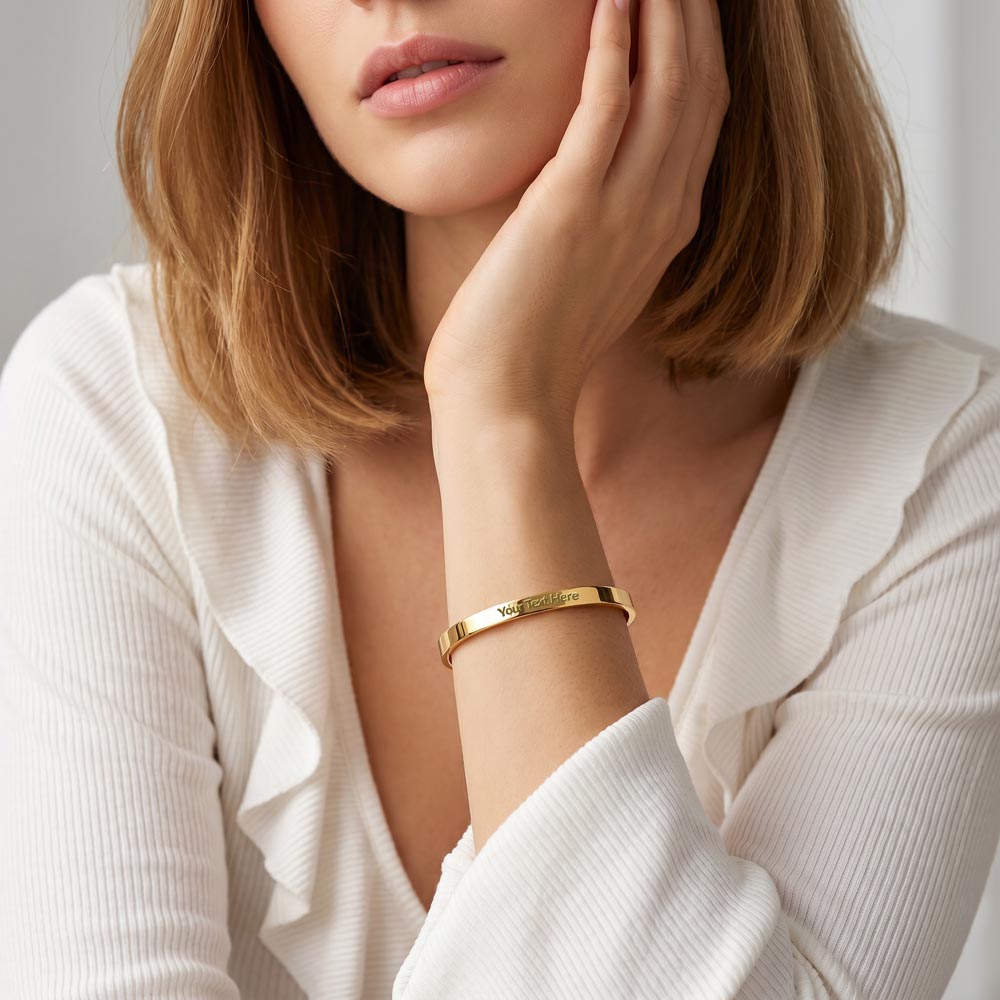 Personalised Engraved Cuff Bracelet
