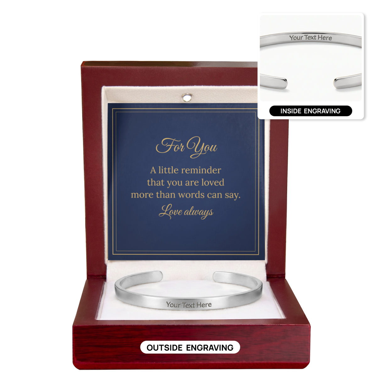 Personalised Engraved Cuff Bracelet