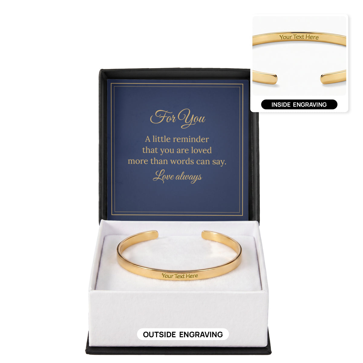 Personalised Engraved Cuff Bracelet