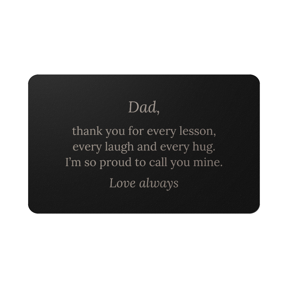 Engraved Wallet Card – Dad