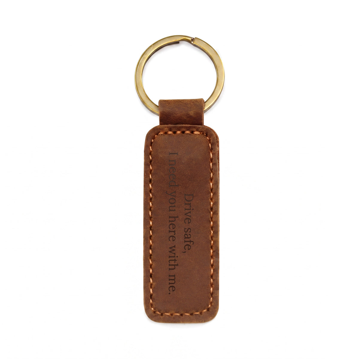 Engraved Leather Keychain – Husband