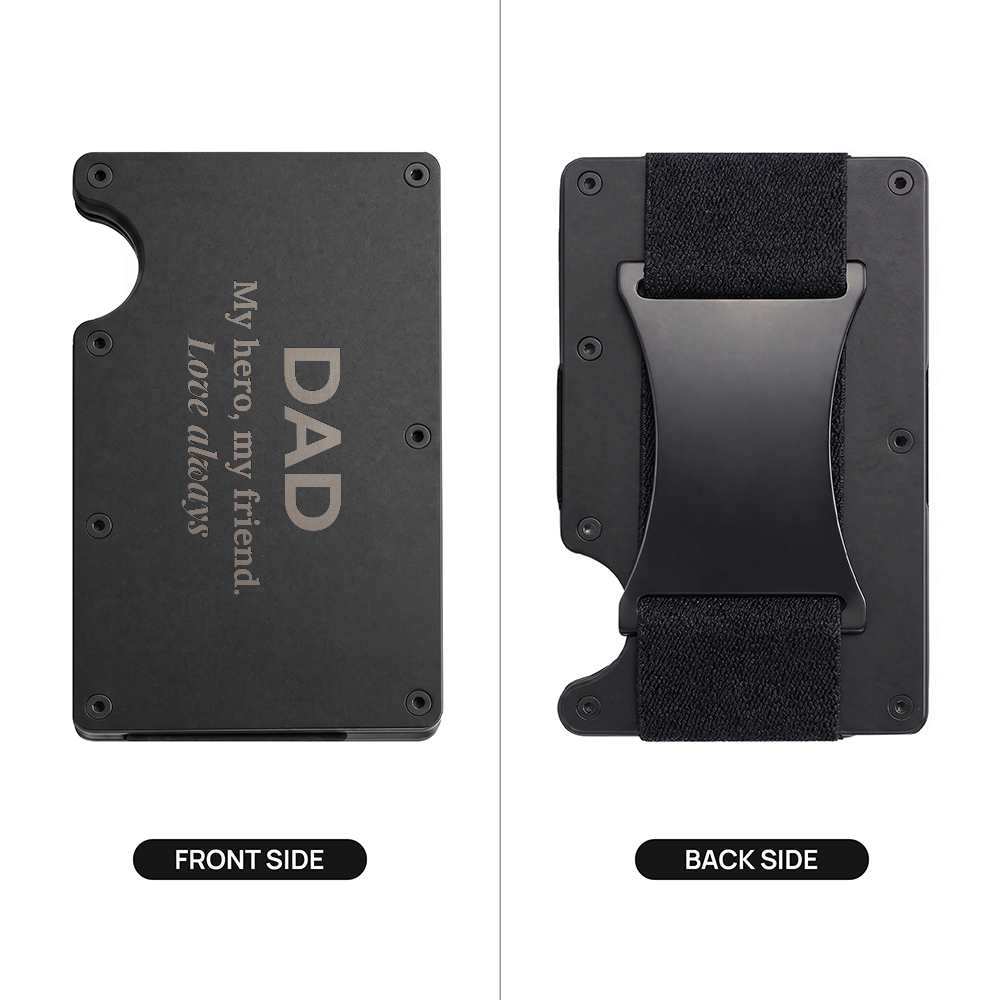 Engraved Metal Wallet – Dad