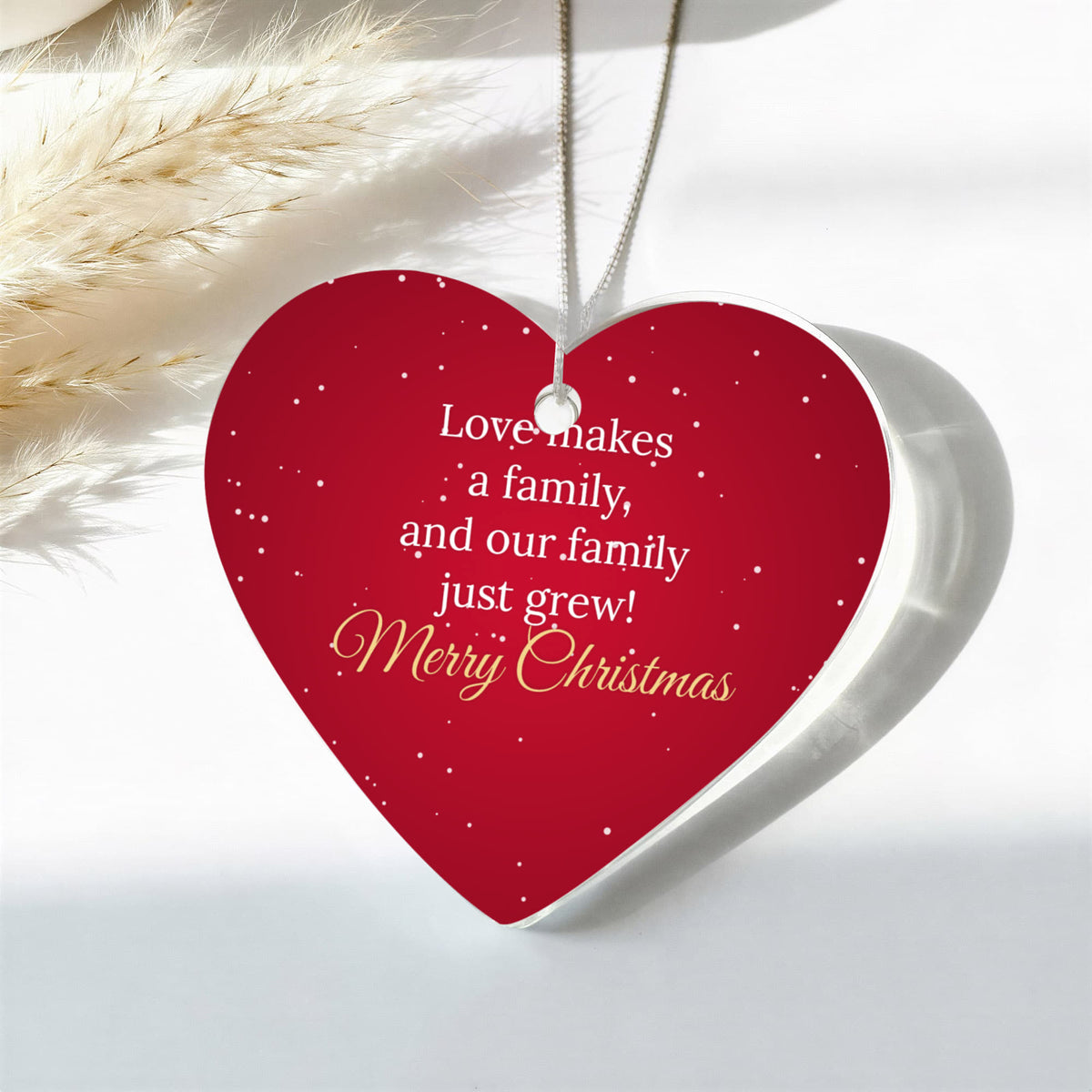 Our First Christmas as Grandparents 2026 – Heart Ornament