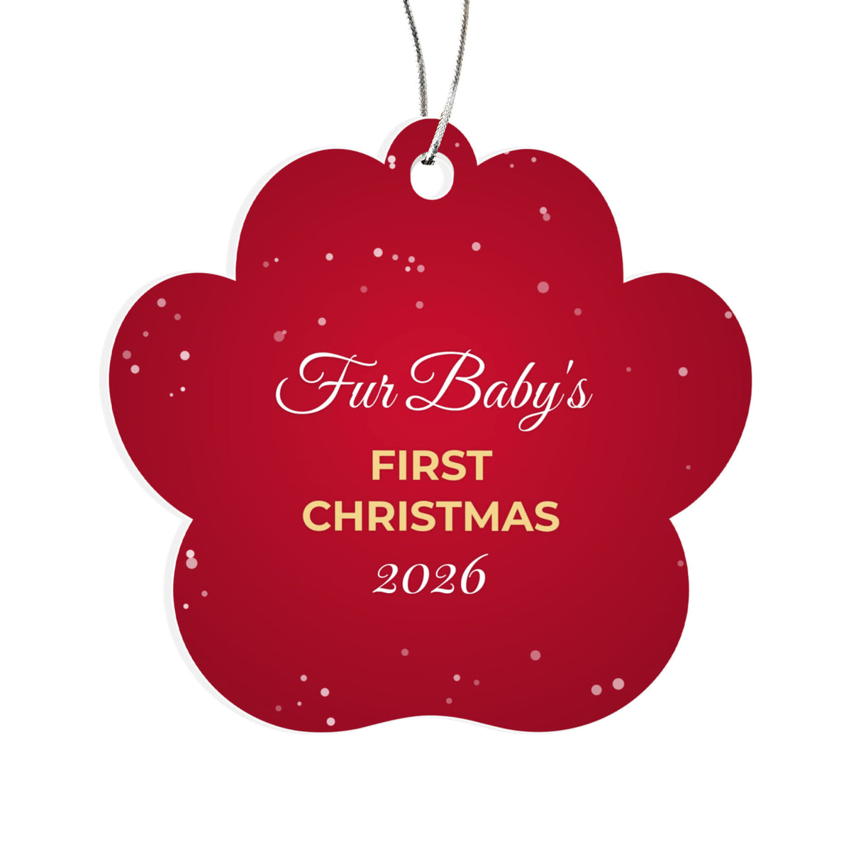 Fur Baby's First Christmas 2026 – Paw Ornament