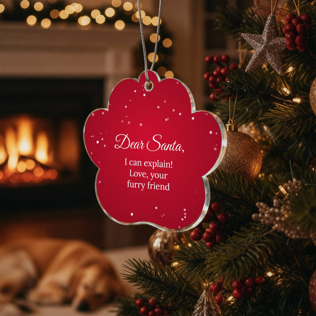 Fur Baby's First Christmas 2026 – Paw Ornament