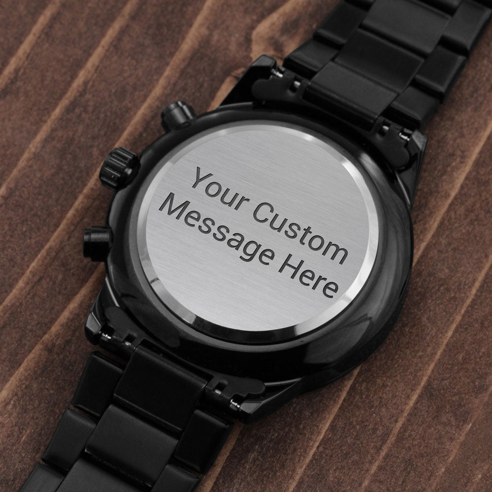 Personalised Engraved Chronograph Watch