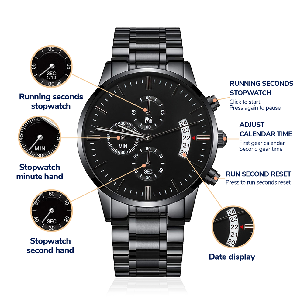 Personalised Engraved Chronograph Watch